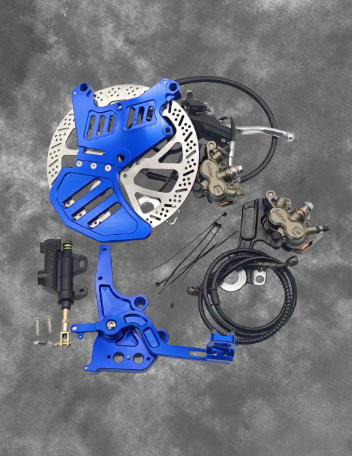 Ultra Bee Original 240mm Dual-Caliper Bracket Foot Brake Kit Rear Disc Brake Protection for LBX And E Ride Pro