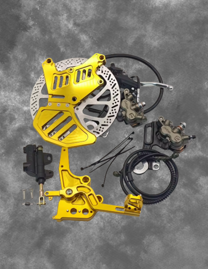 Ultra Bee Original 240mm Dual-Caliper Bracket Foot Brake Kit Rear Disc Brake Protection for LBX And E Ride Pro