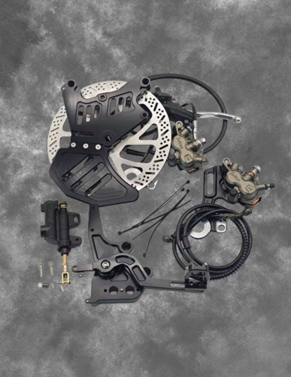 Ultra Bee Original 240mm Dual-Caliper Bracket Foot Brake Kit Rear Disc Brake Protection for LBX And E Ride Pro